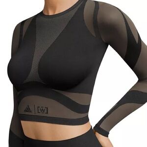 Wolford x Adidas Long Sleeve Crop Top